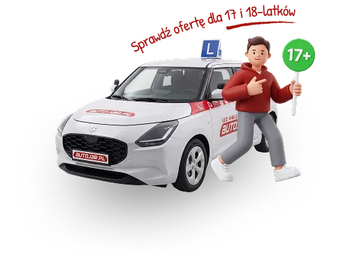 Kursant podczas lekcji jazdy w szkole jazdy Autojar
